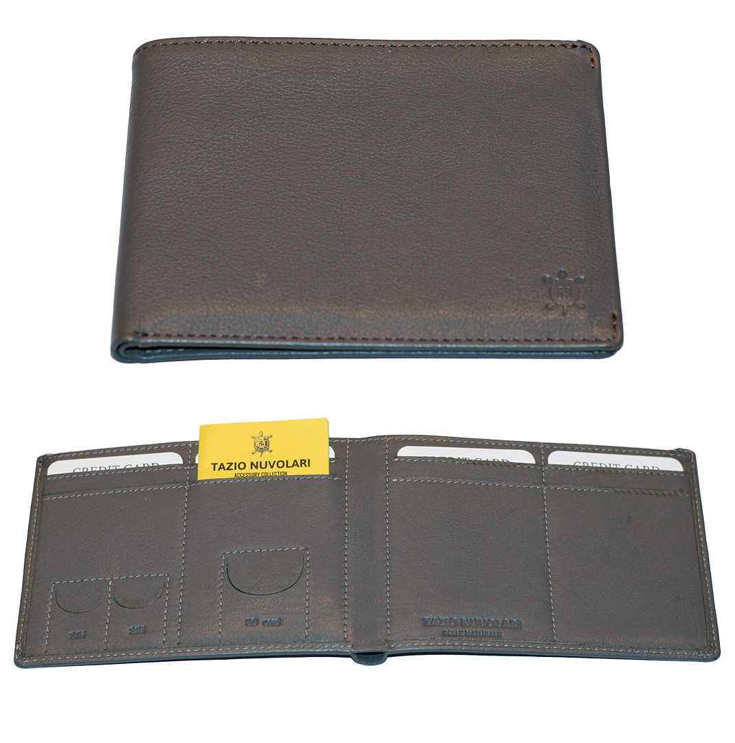 Leather wallet - Mud - card holder